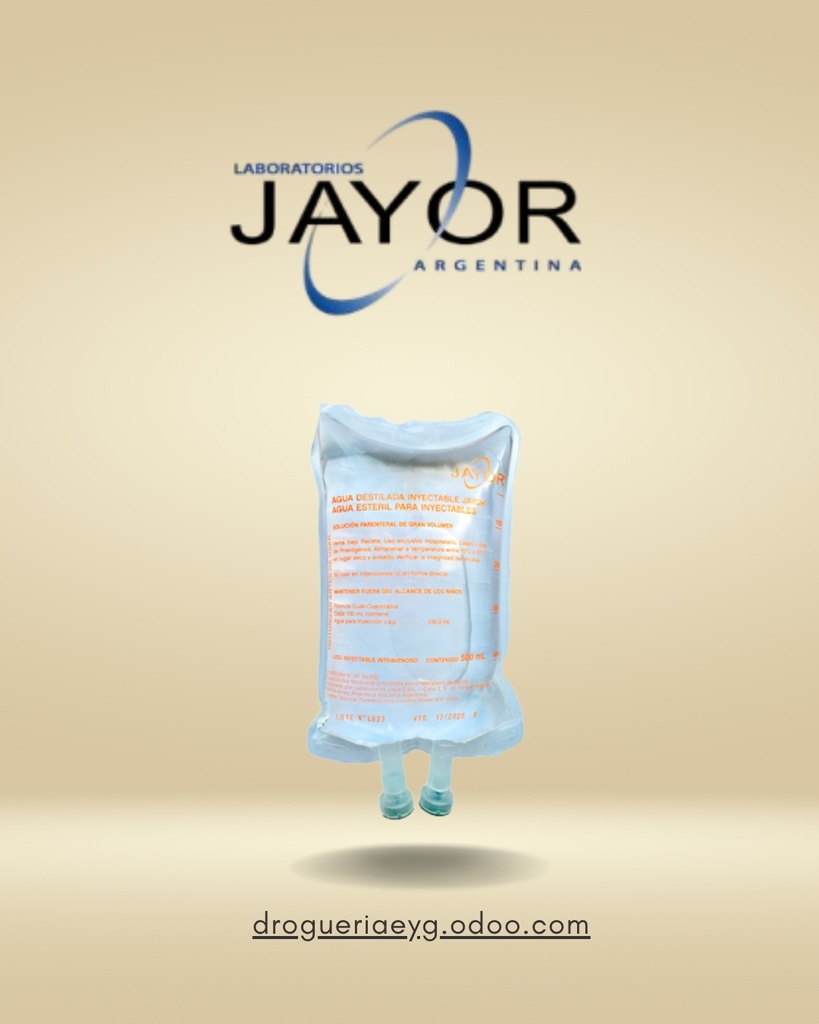 AGUA DESTILADA SACHET X 500ML.-JAYOR