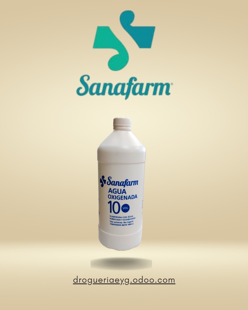 AGUA OXIGENADA 10 VOL. X 1LT. - SANAFARM 
