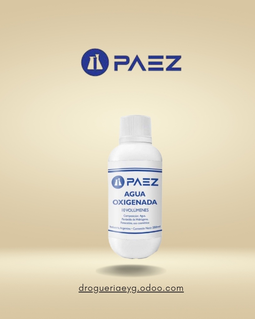 AGUA OXIGENADA 10V X 250ML. - PAEZ 