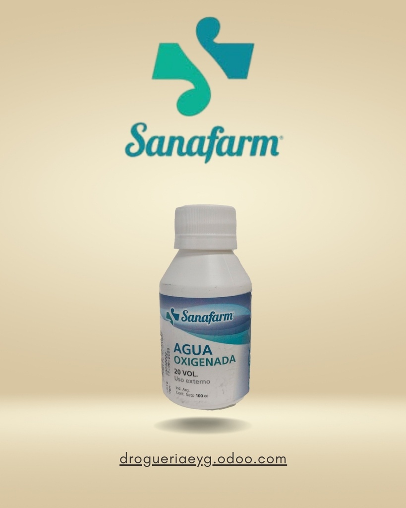 AGUA OXIGENADA 20 VOL X 100CC. - SANAFARM *