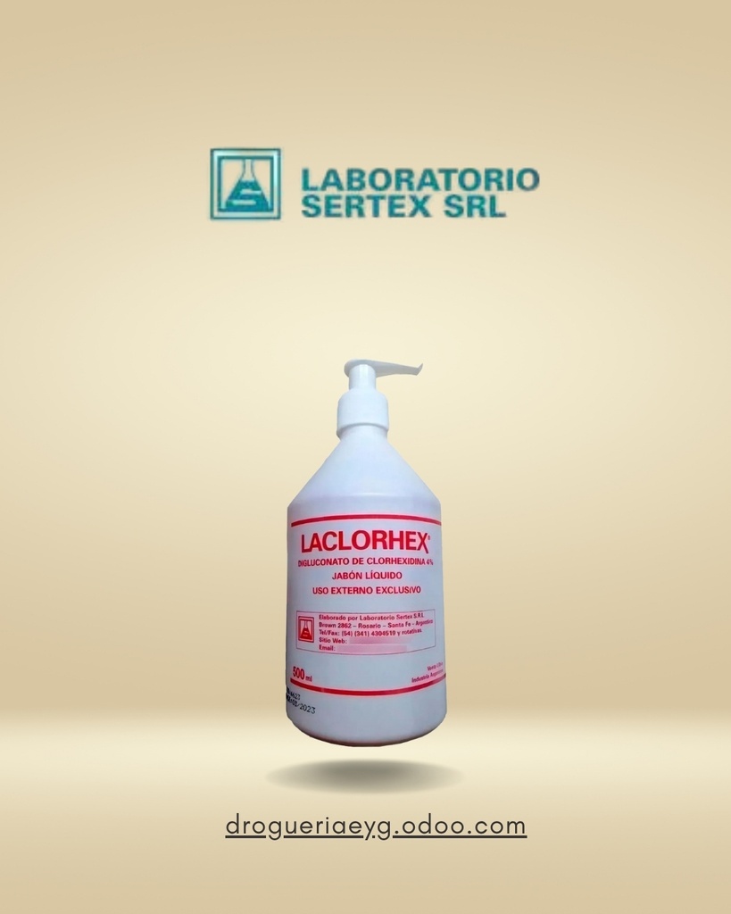 CLORHEXIDINA X 500ML - JABON LIQUIDO BBA DOSIF - DIGLUCONATO DE CLORHEXIDINA 4% 
