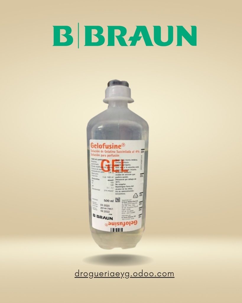 GELATINA 4% X 500ML. - B.BRAUN