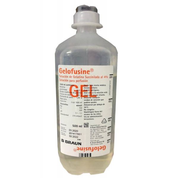 GELATINA 4% X 500ML. - B.BRAUN