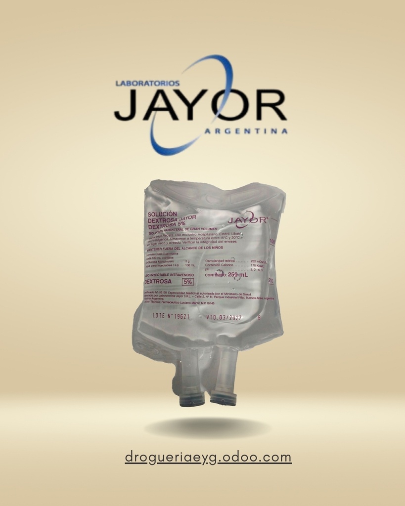 SOLUCION DEXTROSA AL 5% X 250 ML JAYOR