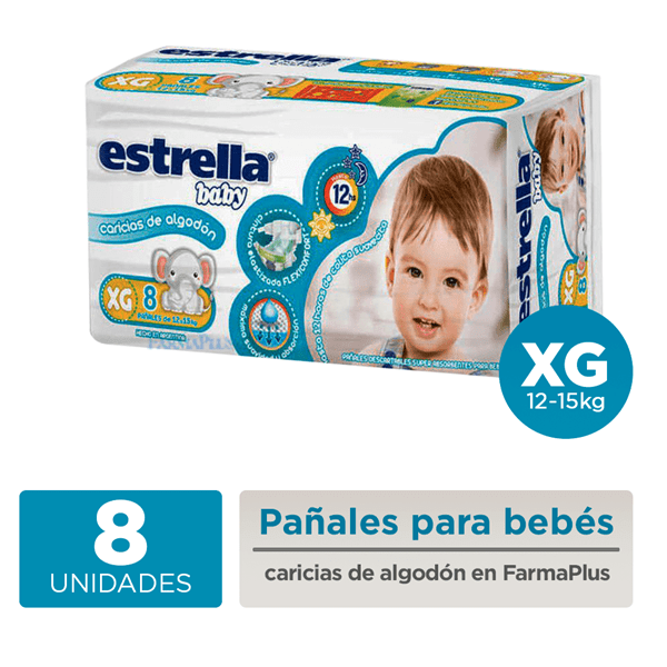 PAÑAL ESTRELLA "XG" x 8 U