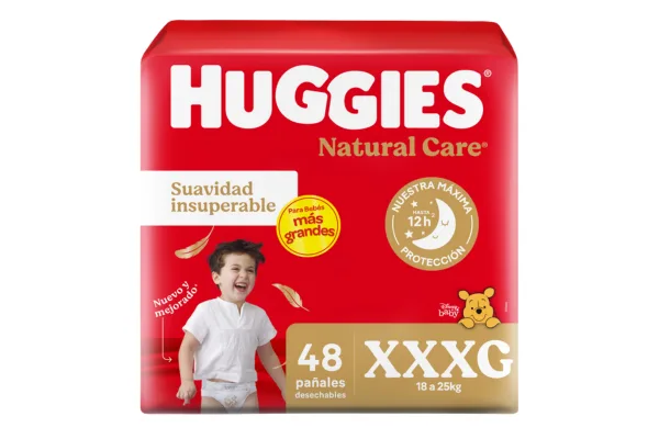 PAÑAL HUGGIES NATURAL CARE "XXXG" x 48 U