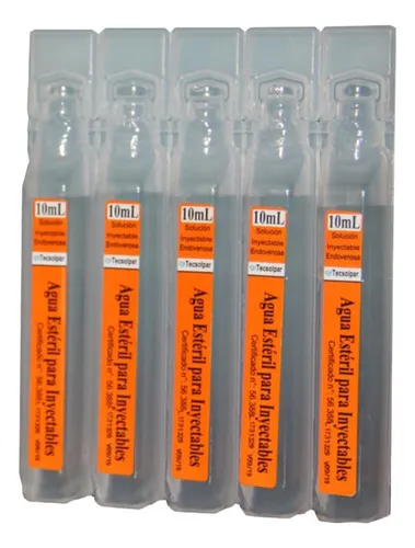 AGUA DESTILADA (ESTERIL) X 10 ML - TECSOLPAR