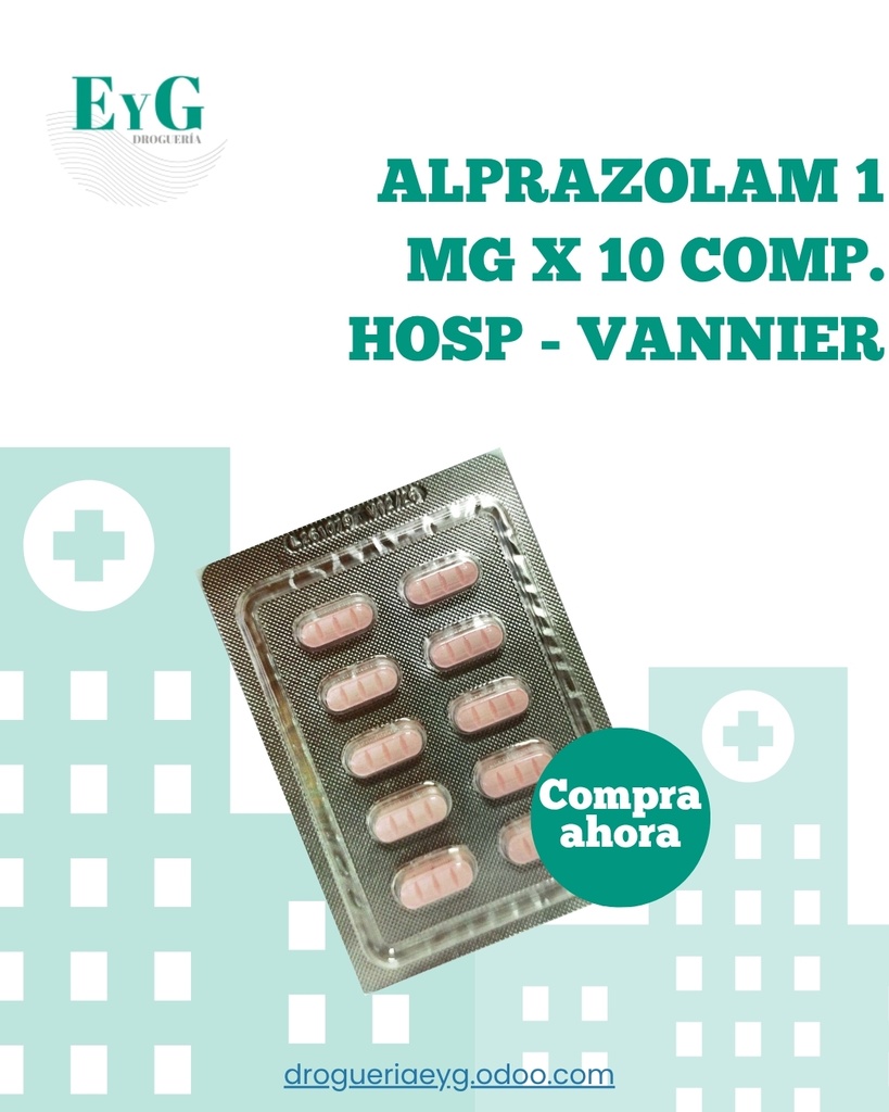 ALPRAZOLAM 1 MG X 10 COMP. HOSP - VANNIER 