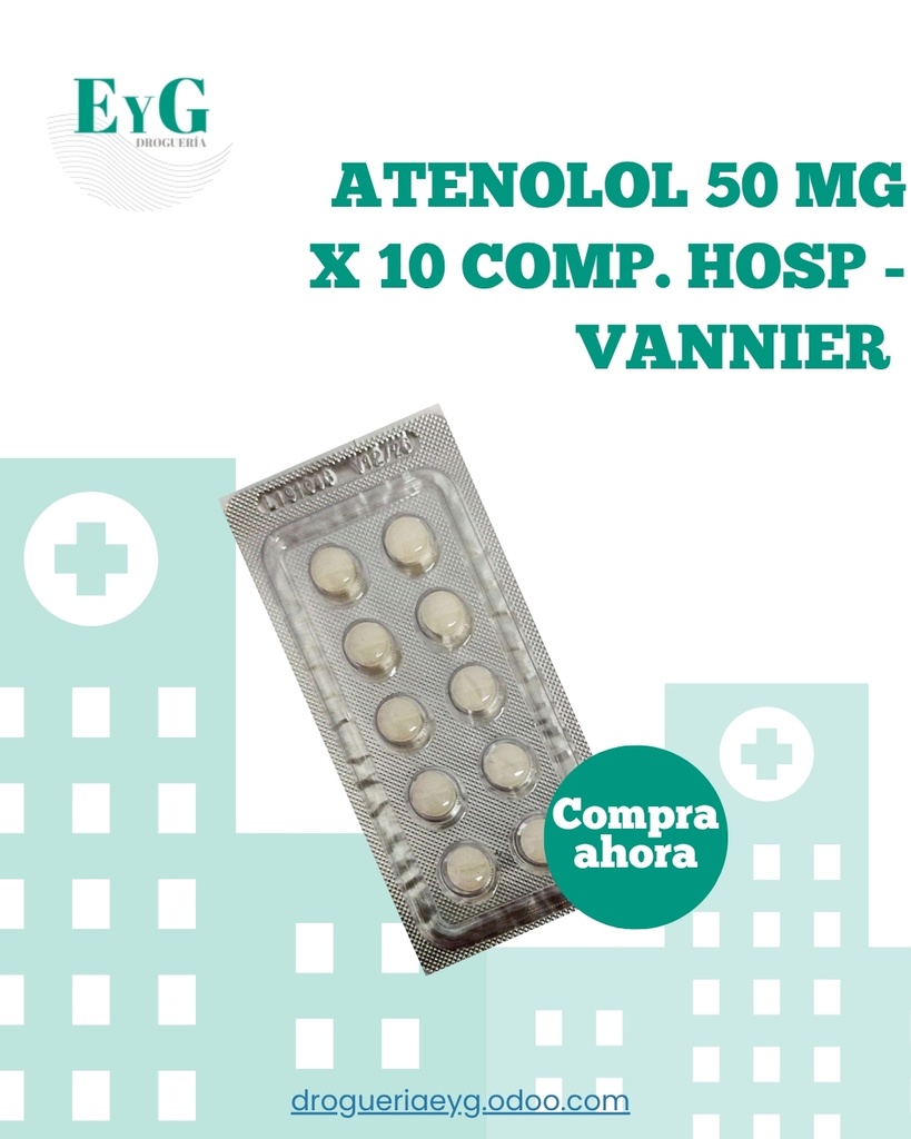 ATENOLOL 50 MG X 10 COMP. HOSP - VANNIER 