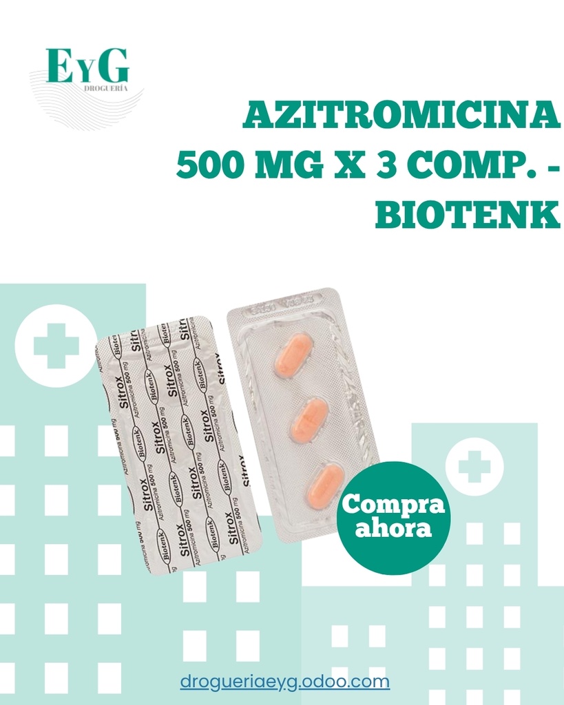 AZITROMICINA 500 MG X 3 COMP. - BIOTENK 