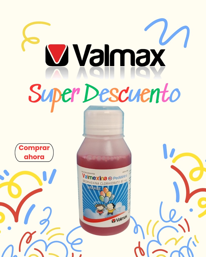 BROMHEXINA 80 MG SUSP. X 100ML. -PEDIATRICO - VALMAX 