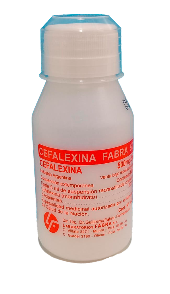 CEFALEXINA 500MG. X 60ML. - FABRA