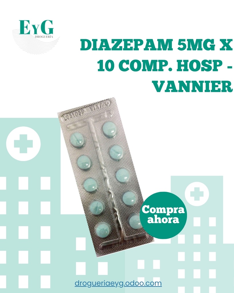 DIAZEPAM 5MG X 10 COMP. HOSP - VANNIER 