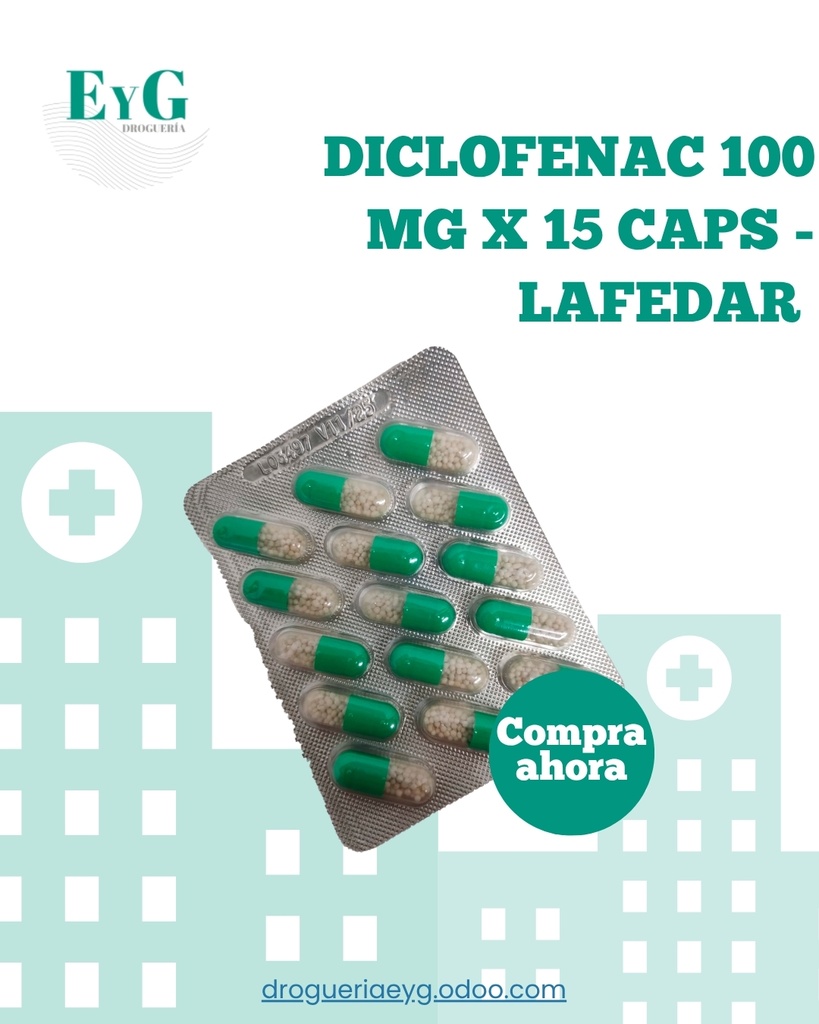 DICLOFENAC 100 MG X 15 CAPS - LAFEDAR 