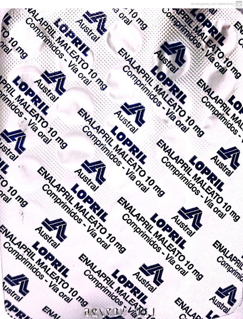 ENALAPRIL 10MG X 30 COMP. HOSP - AUSTRAL