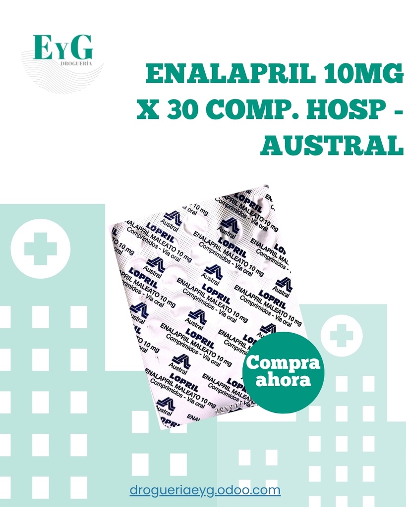 ENALAPRIL 10MG X 30 COMP. HOSP - AUSTRAL