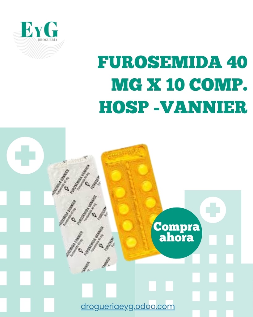 FUROSEMIDA 40 MG X 10 COMP. HOSP -VANNIER 
