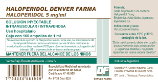 HALOPERIDOL AMP. 5MG X 1ML - DENVER 