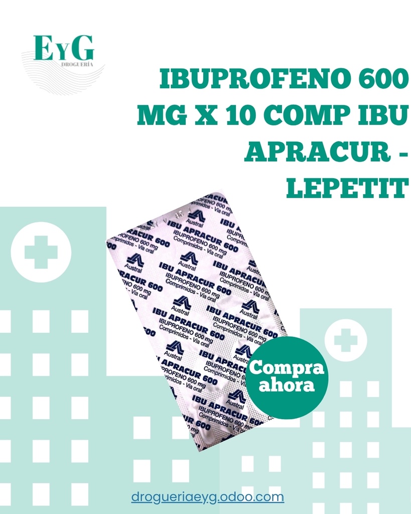 IBUPROFENO 600 MG X 10 COMP IBU APRACUR - LEPETIT