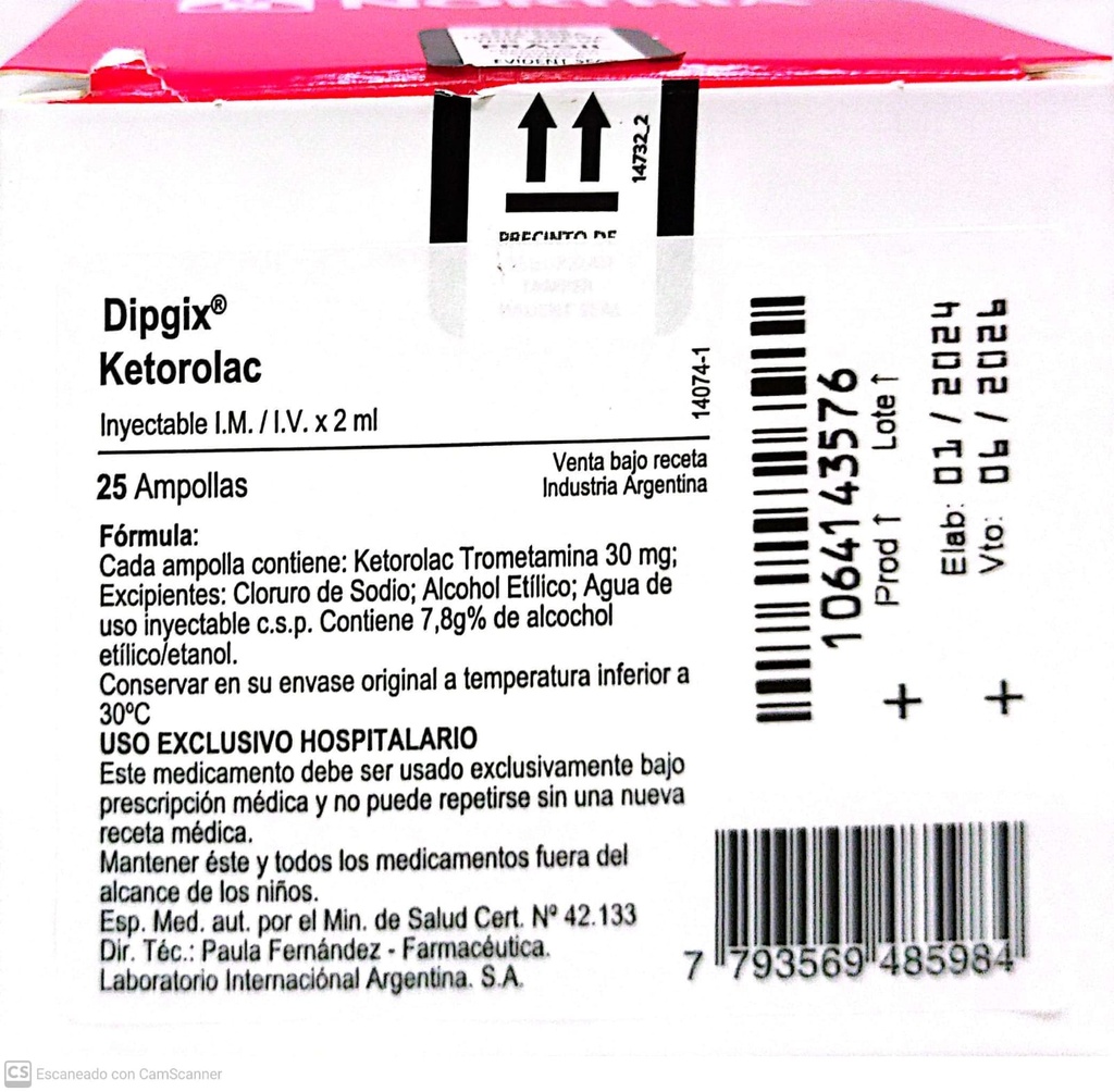 KETOROLAC  30 MG AMP  X 2 ML - NORTHIA 
