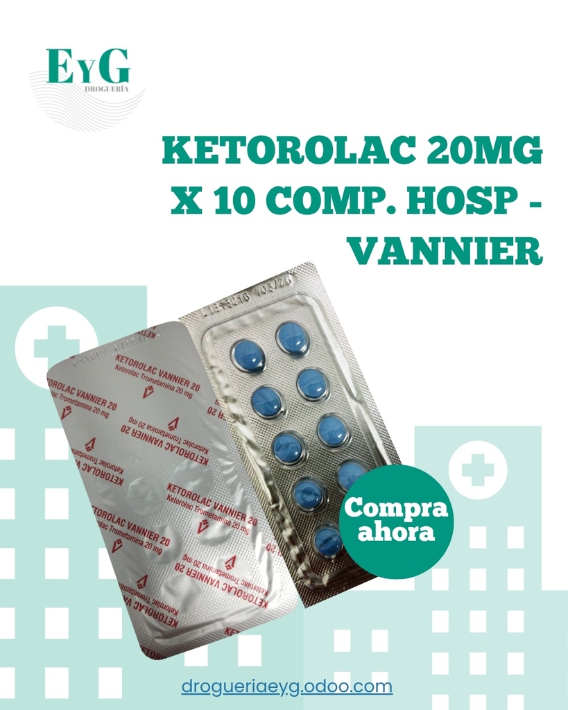 KETOROLAC 20MG X 10 COMP. HOSP - VANNIER