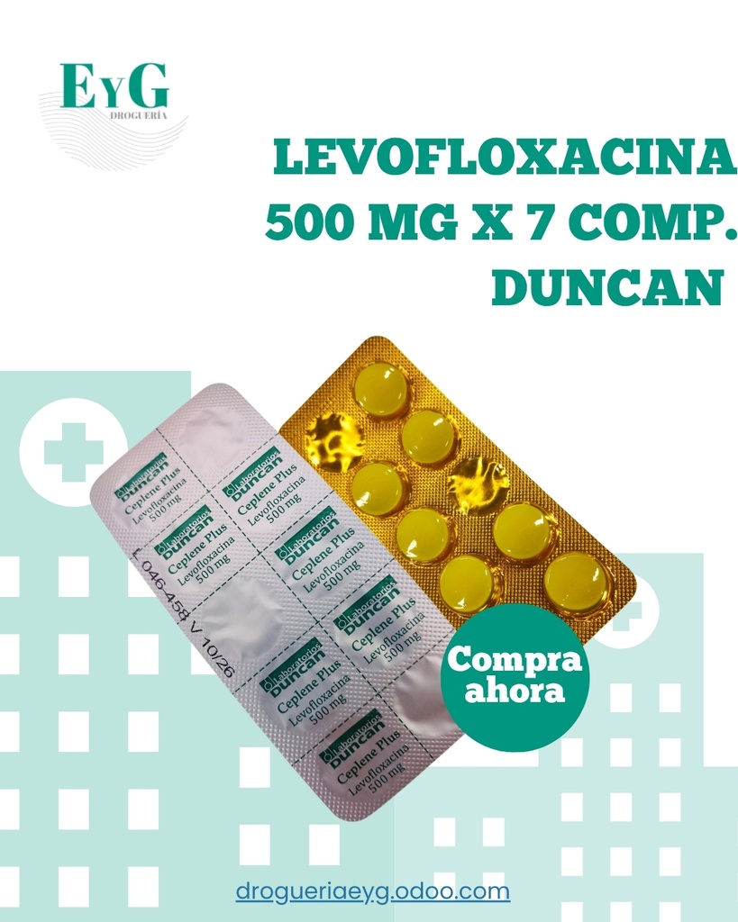 LEVOFLOXACINA 500 MG X 7 COMP. - DUNCAN 