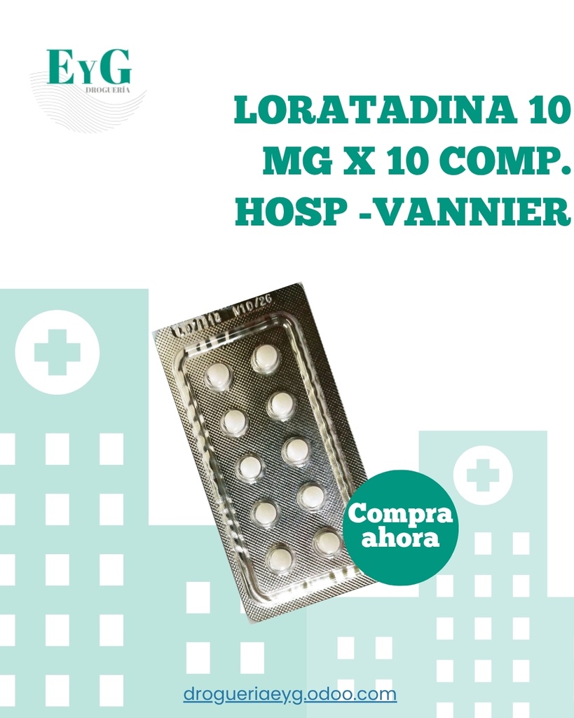 LORATADINA 10 MG X 10 COMP. HOSP -VANNIER 