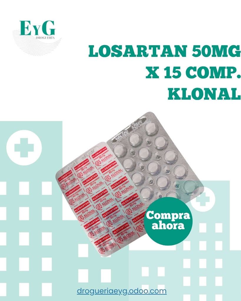 LOSARTAN 50MG X 15 COMP. - KLONAL