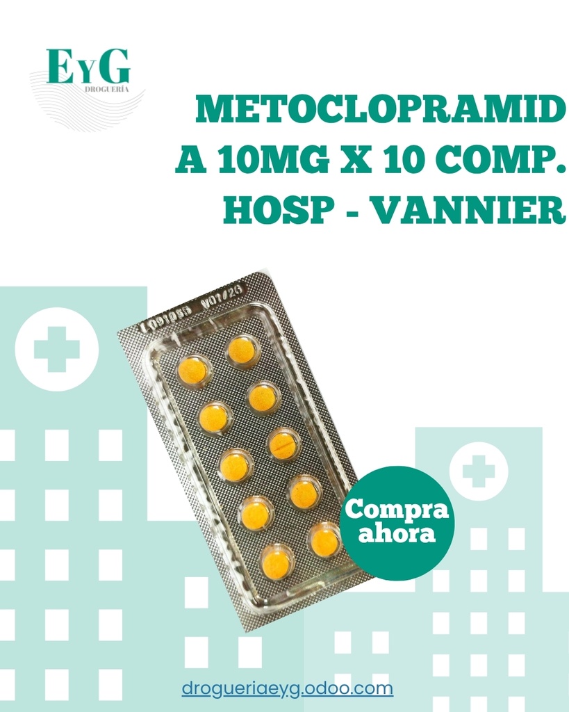 METOCLOPRAMIDA 10MG X 10 COMP. HOSP - VANNIER 