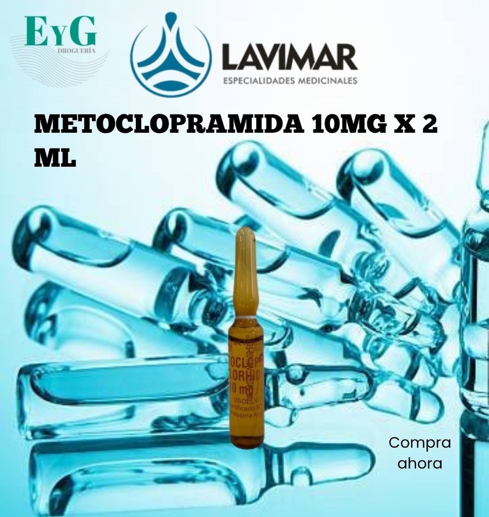 METOCLOPRAMIDA 10MG X 2 ML - LAVIMAR