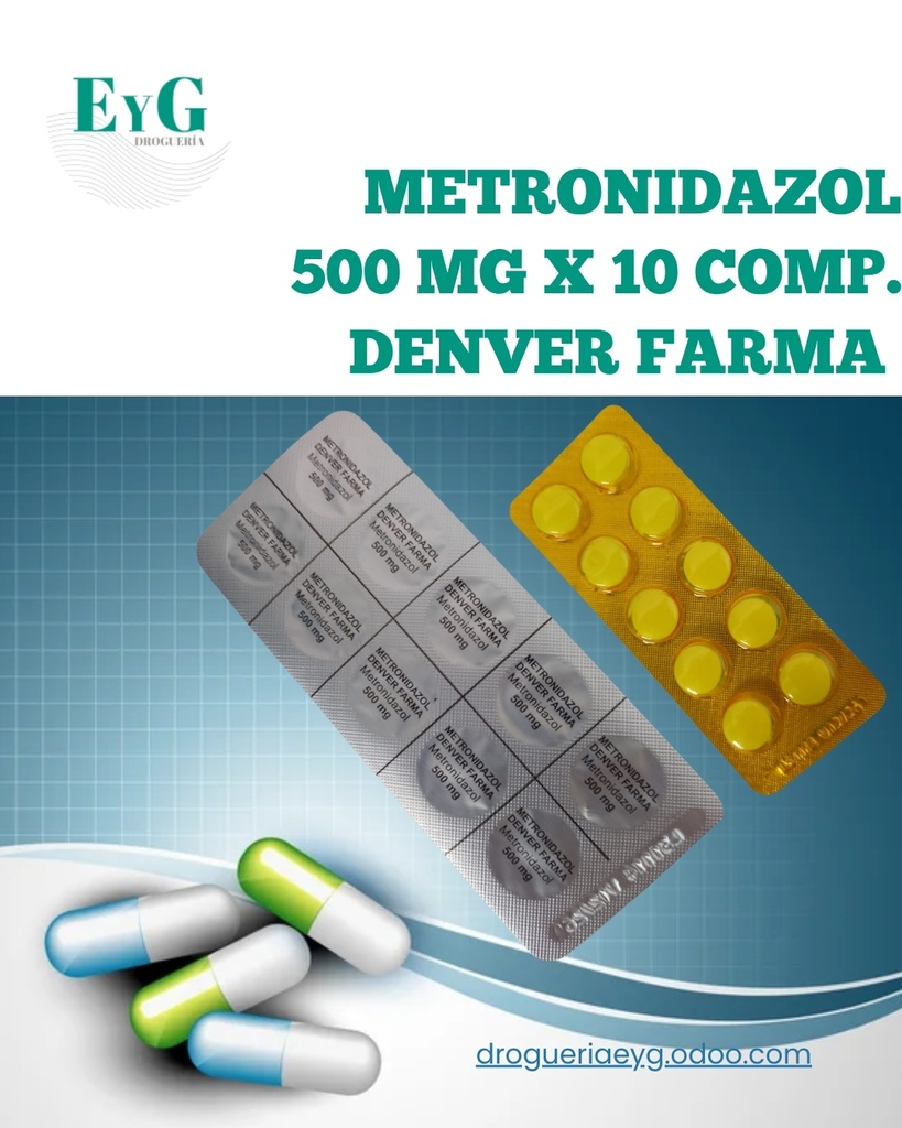 METRONIDAZOL 500 MG X 10 COMP. - DENVER FARMA 
