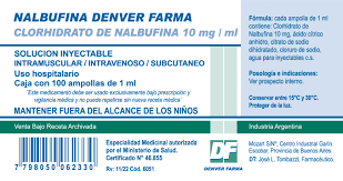 NALBUFINA 10MG X 1ML - DENVER FARMA 