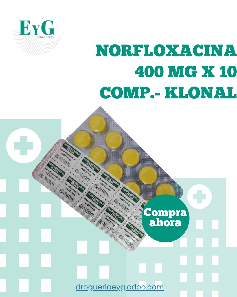 NORFLOXACINA 400 MG X 10 COMP.- KLONAL