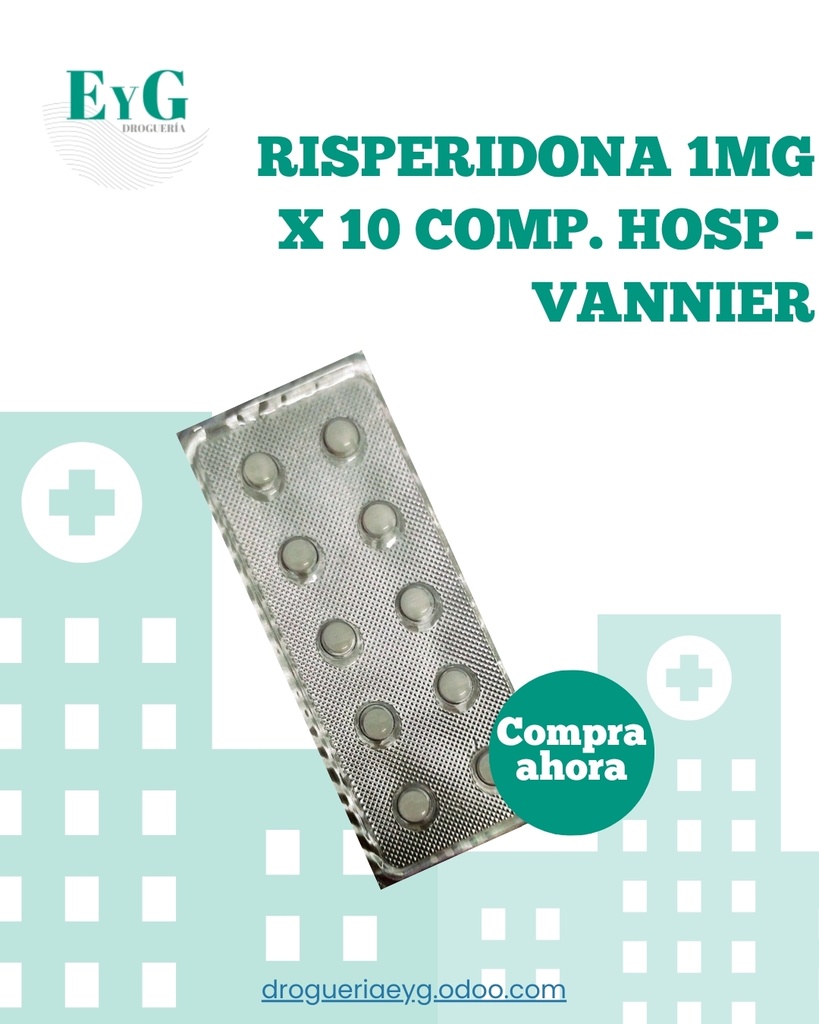 RISPERIDONA 1MG X 10 COMP. HOSP - VANNIER 
