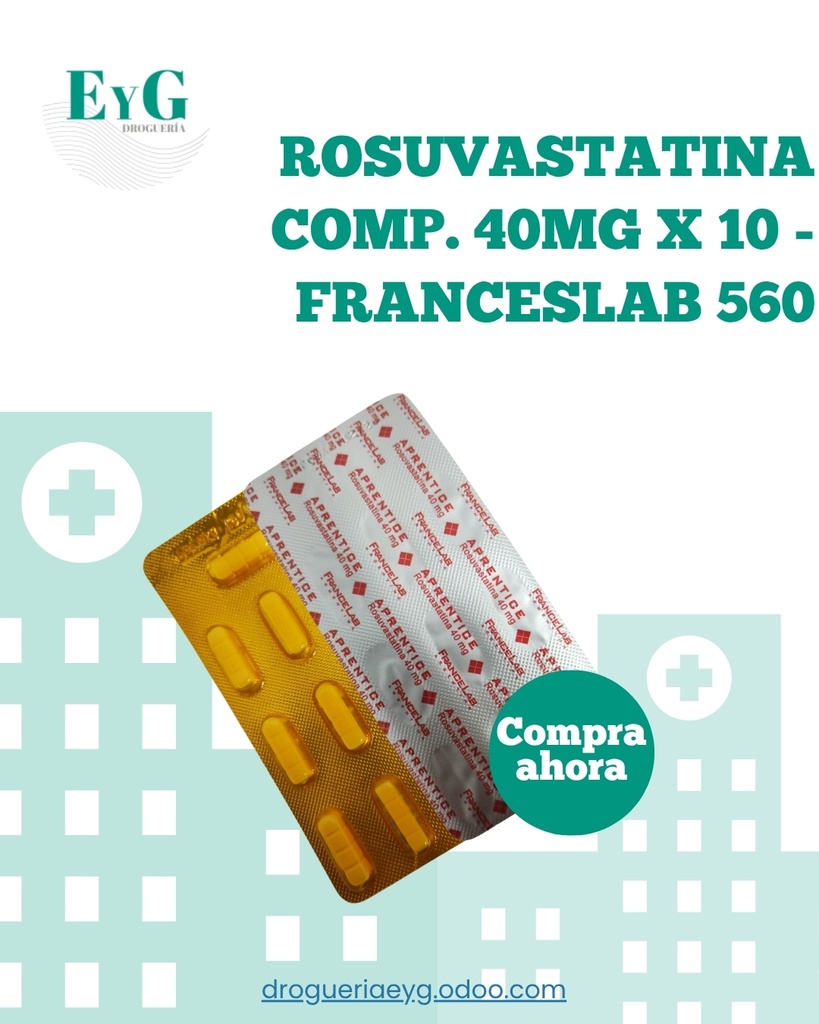ROSUVASTATINA COMP. 40MG X 10 - FRANCESLAB 560
