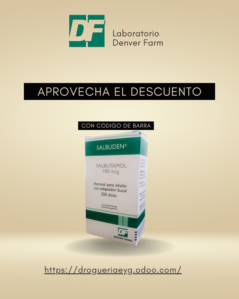 SALBUDEN -  Salbutamol T/A     INHALADOR HFA X 250 DS - DENVER FARMA 