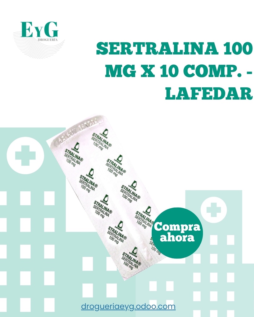 SERTRALINA 100 MG X 10 COMP. - LAFEDAR 
