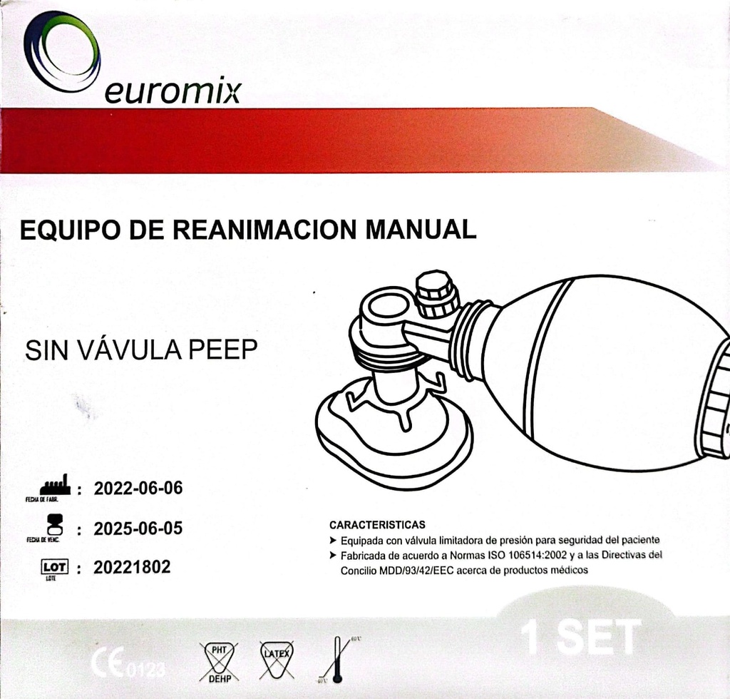 EQUIPO DE REANIM. PEDIAT. S/VALVULA - EUROMIX 