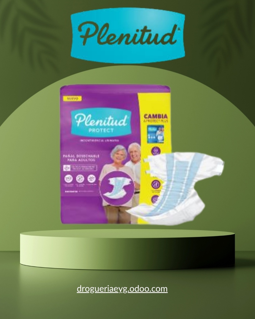 PAÑAL PLENITUD PROTECT C/BARRERA "M" x 16 U