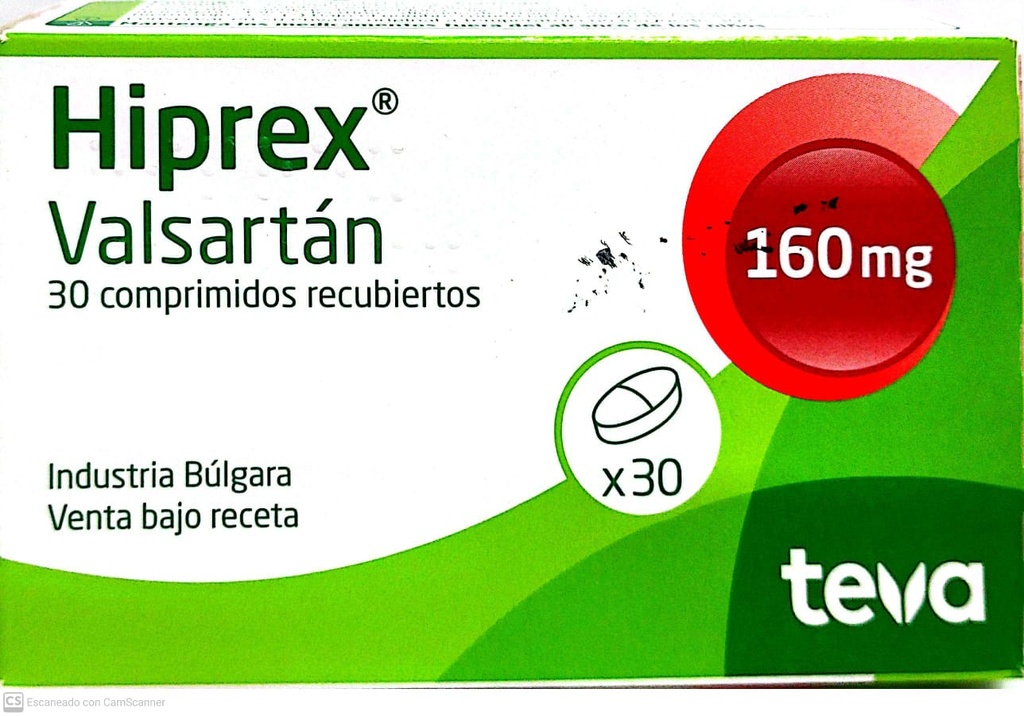 VALSARTAN 160mg x 30 COMP. - TEVA T/A