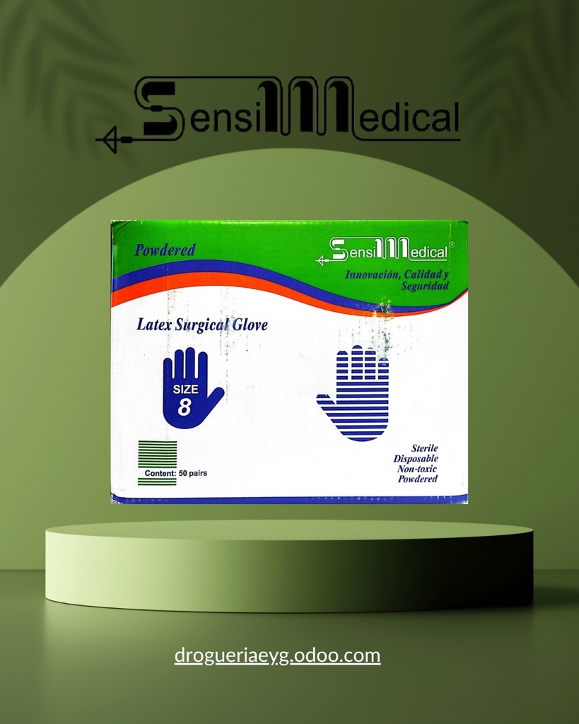 GUANTES ESTERILES - NRO 8  - X PAR - SENSIMEDICAL