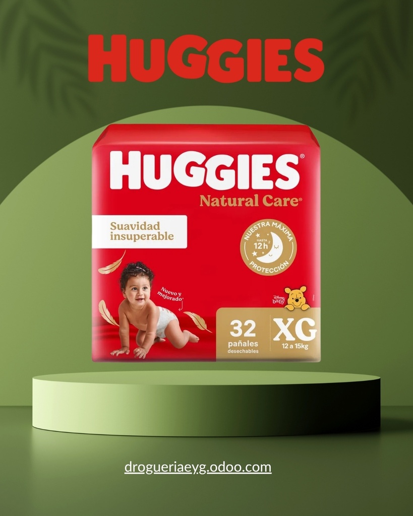 PAÑAL HUGGIES NATURAL CARE "XG" x 32 U 
