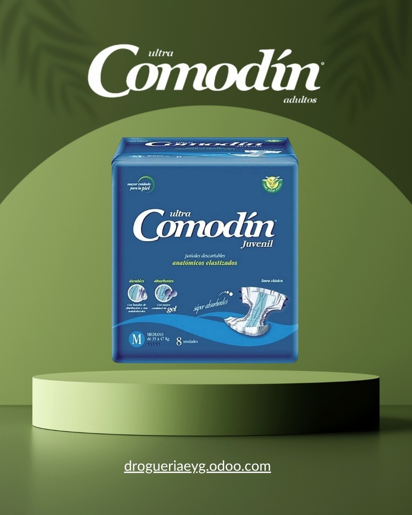 PAÑAL COMODIN ANATOMICO "M" x 8 U - COMODIN 