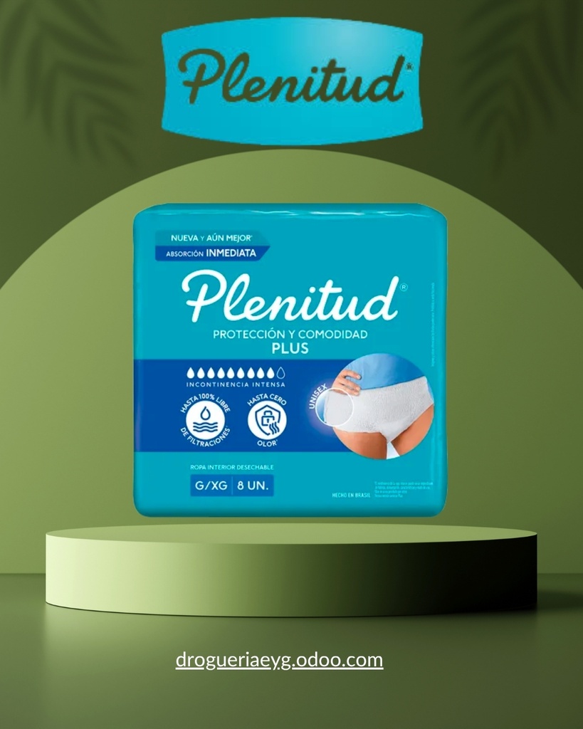 PAÑAL PLENITUD PROTECT PLUS UNISEX "G/XG" x 8 U