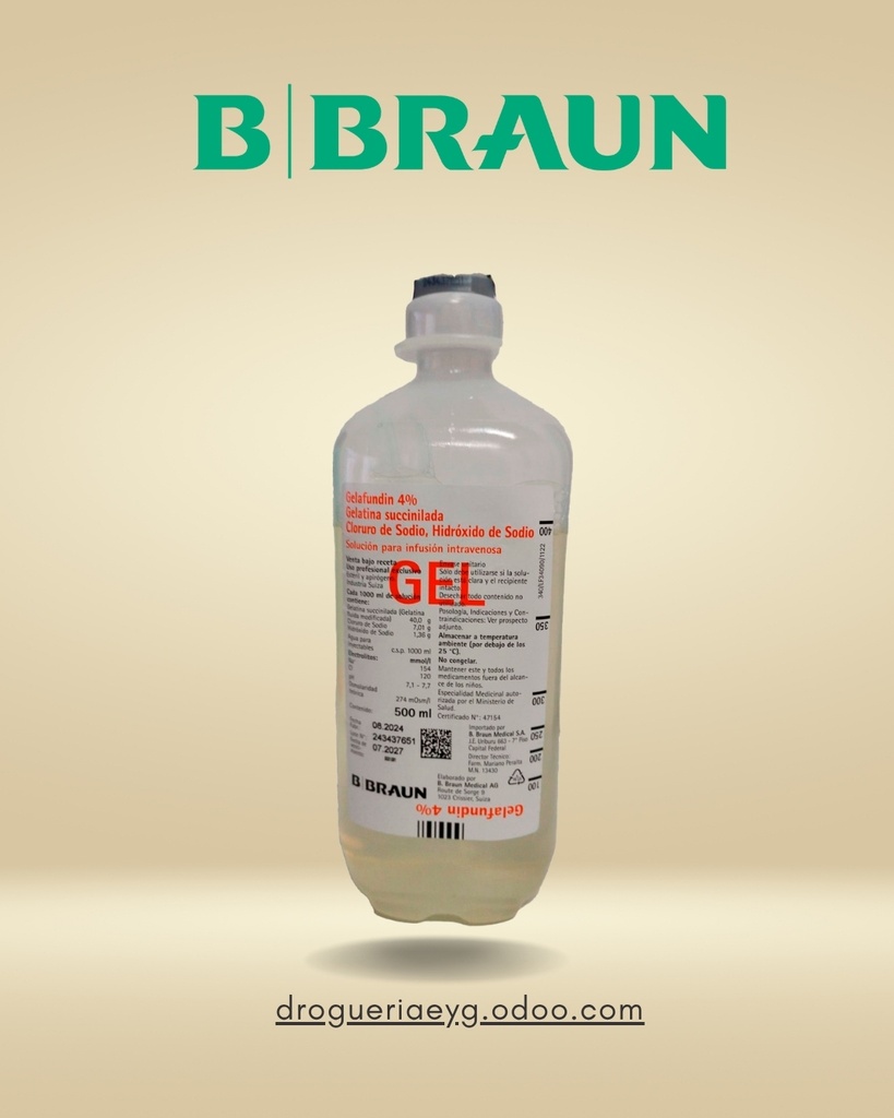 GELAFUNDIN - 4% fco.x 10 x 500 ml - B. Braun