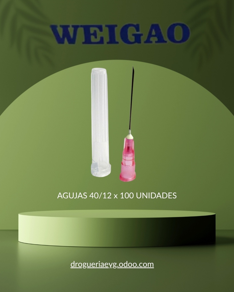 AGUJAS 40/12 x 100 UNID. - WEIGAO 
