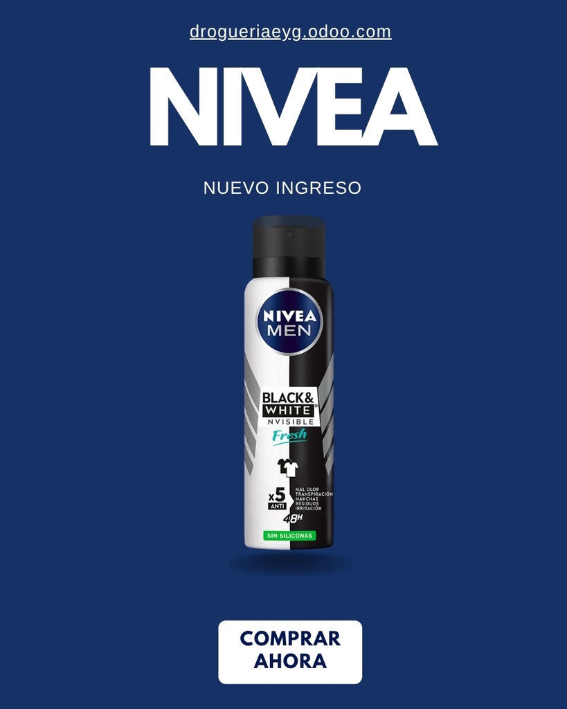 NIVEA MEN BLACK & WITHE INVISIBLE FRESH  150ml