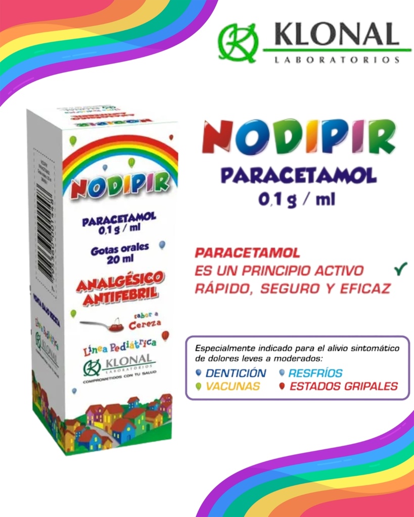 PARACETAMOL GOTAS X 20ML. NODIPIR- KLONAL