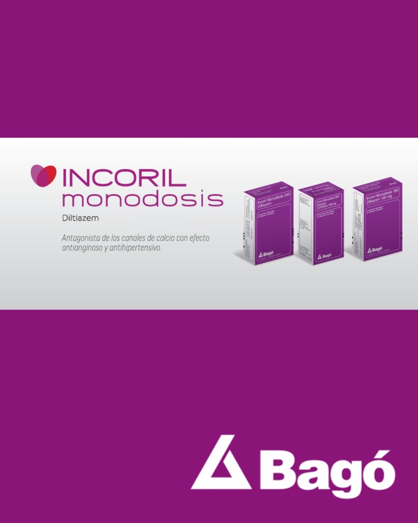 INCORIL MONODOSIS 180 - 180 mg comp.x 30 - Bagó