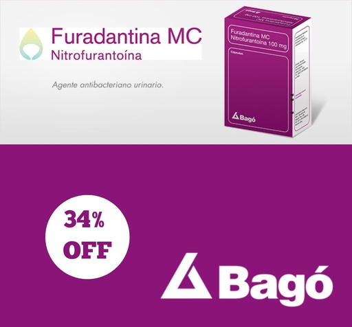 [AB13797] FURADANTINA MC - 100 mg cáps.x 36 - Bagó